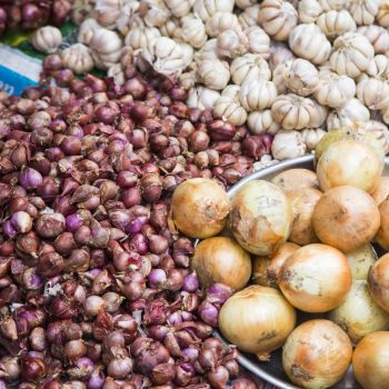 Raw vietnamese ingredients at traditional vietnamese market