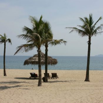 Relaxing sand beach in Hoi An