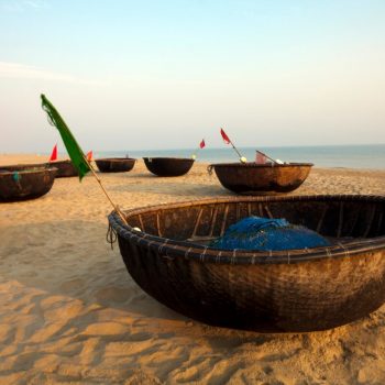 Hoi An beach basket boat